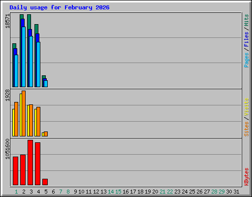 Daily usage for February 2026