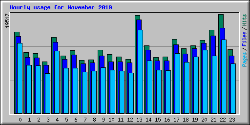 Hourly usage for November 2019