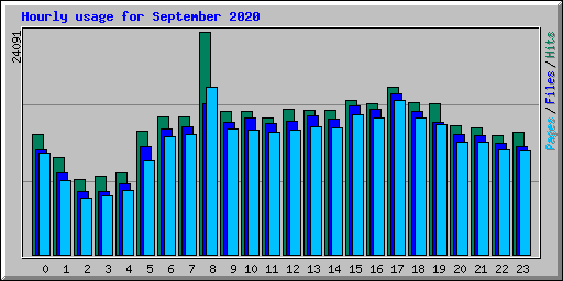 Hourly usage for September 2020