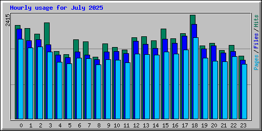 Hourly usage for July 2025
