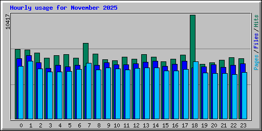 Hourly usage for November 2025