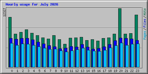 Hourly usage for July 2026
