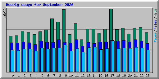 Hourly usage for September 2026